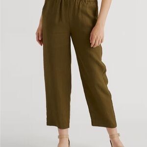 Quince 100% European Linen Pants Martini Olive